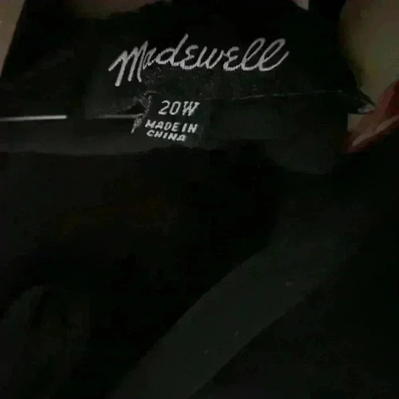 Madewell Tie Back Black Smocked Bodice and Satin Jumpsuit Size 20 - Picture 13 of 14